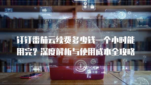 钉钉番茄云续费多少钱一个小时能用完？深度解析与使用成本全攻略