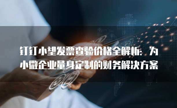 钉钉小望发票查验价格全解析:为小微企业量身定制的财务解决方案
