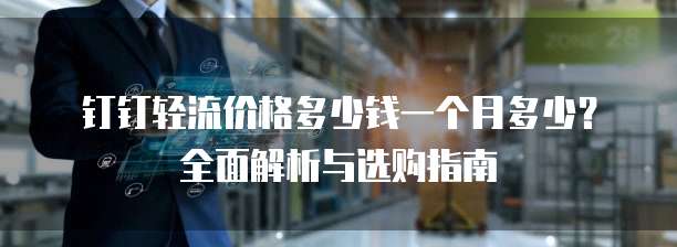 钉钉轻流价格多少钱一个月多少?全面解析与选购指南