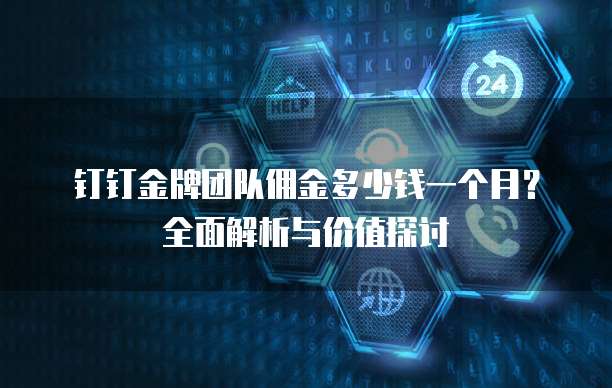 钉钉金牌团队佣金多少钱一个月?全面解析与价值探讨