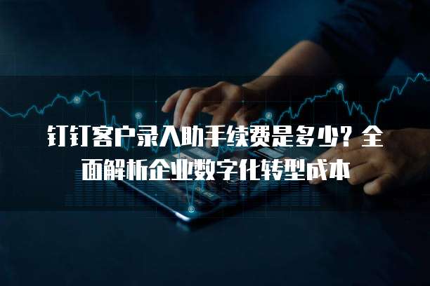 钉钉客户录入助手续费是多少？全面解析企业数字化转型成本