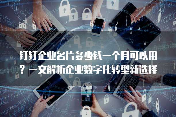 钉钉企业名片多少钱一个月可以用?一文解析企业数字化转型新选择