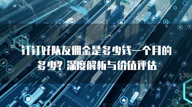 钉钉好队友佣金是多少钱一个月的多少?深度解析与价值评估
