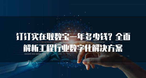 钉钉实在取数宝一年多少钱?全面解析工程行业数字化解决方案