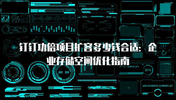 钉钉功倍项目扩容多少钱合适:企业存储空间优化指南