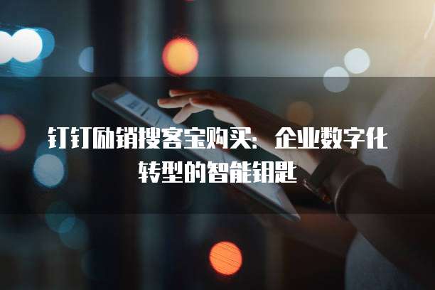 钉钉励销搜客宝购买:企业数字化转型的智能钥匙