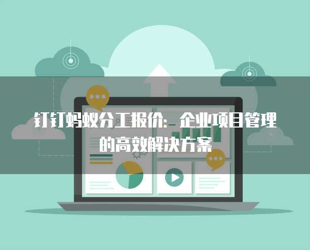 钉钉蚂蚁分工报价:企业项目管理的高效解决方案