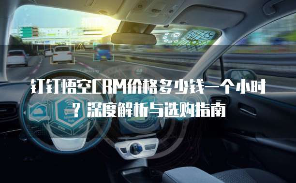 钉钉悟空CRM价格多少钱一个小时？深度解析与选购指南