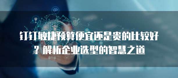 钉钉敏捷预算便宜还是贵的比较好?解析企业选型的智慧之道