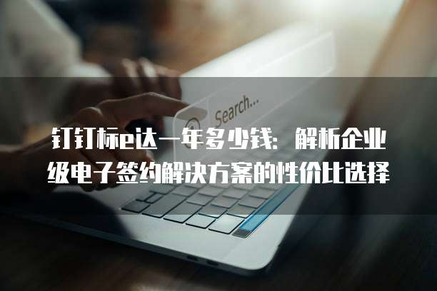 钉钉标e达一年多少钱：解析企业级电子签约解决方案的性价比选择
