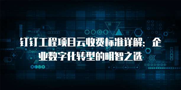 钉钉工程项目云收费标准详解:企业数字化转型的明智之选