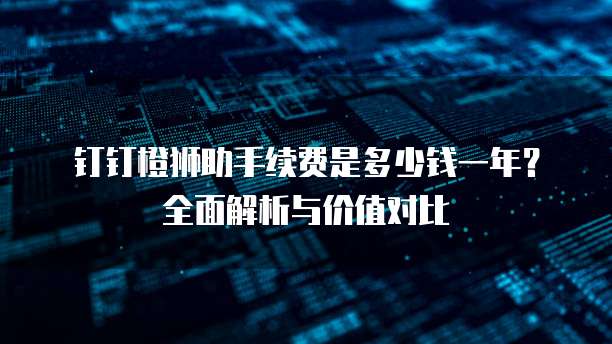 钉钉橙狮助手续费是多少钱一年?全面解析与价值对比