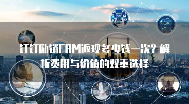 钉钉励销CRM返现多少钱一次？解析费用与价值的双重选择