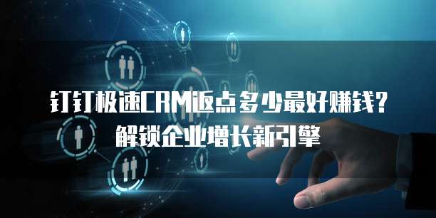 钉钉极速CRM返点多少最好赚钱？解锁企业增长新引擎