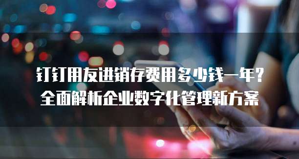 钉钉用友进销存费用多少钱一年?全面解析企业数字化管理新方案