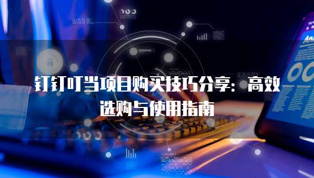 钉钉叮当项目购买技巧分享:高效选购与使用指南