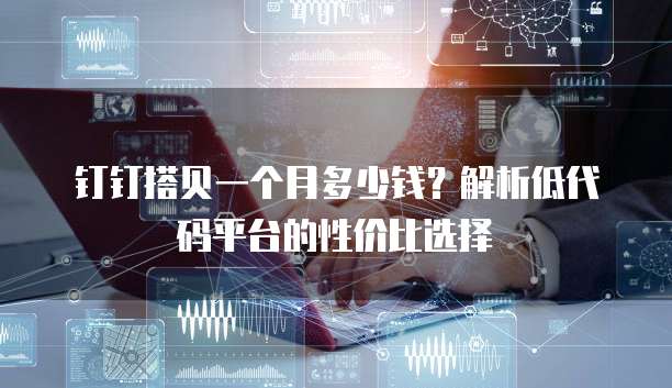 钉钉搭贝一个月多少钱?解析低代码平台的性价比选择