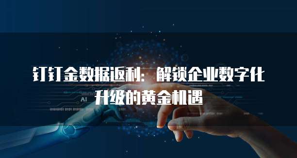 钉钉金数据返利:解锁企业数字化升级的黄金机遇