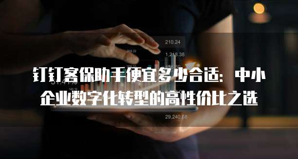 钉钉客保助手便宜多少合适:中小企业数字化转型的高性价比之选