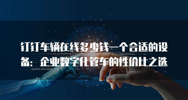 钉钉车辆在线多少钱一个合适的设备:企业数字化管车的性价比之选