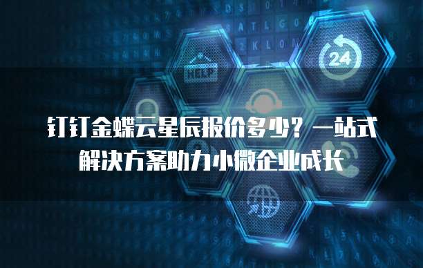 钉钉金蝶云星辰报价多少?一站式解决方案助力小微企业成长