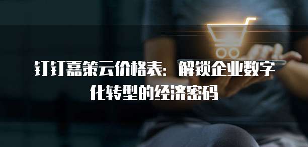 钉钉嘉策云价格表:解锁企业数字化转型的经济密码