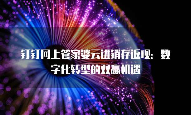 钉钉网上管家婆云进销存返现:数字化转型的双赢机遇