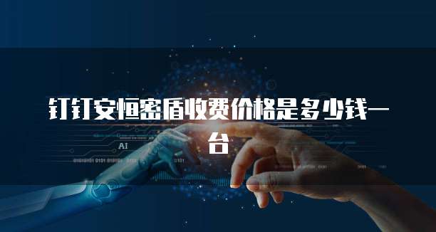 钉钉安恒密盾收费价格是多少钱一台