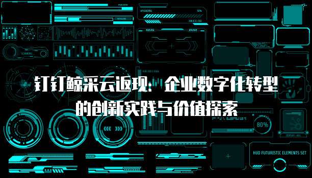 钉钉鲸采云返现：企业数字化转型的创新实践与价值探索