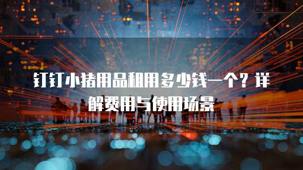 钉钉小猪用品租用多少钱一个？详解费用与使用场景