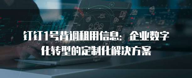 钉钉1号背调租用信息：企业数字化转型的定制化解决方案