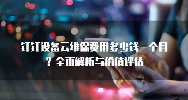 钉钉设备云维保费用多少钱一个月?全面解析与价值评估