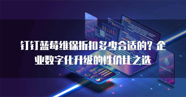 钉钉蓝莓维保折扣多少合适的?企业数字化升级的性价比之选