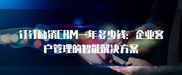 钉钉励销CRM一年多少钱:企业客户管理的智能解决方案