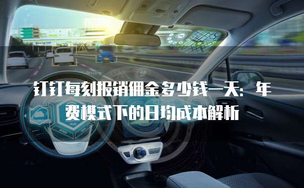 钉钉每刻报销佣金多少钱一天：年费模式下的日均成本解析