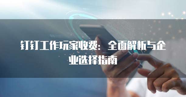钉钉工作玩家收费：全面解析与企业选择指南