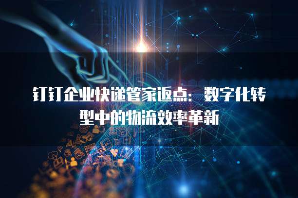 钉钉企业快递管家返点:数字化转型中的物流效率革新
