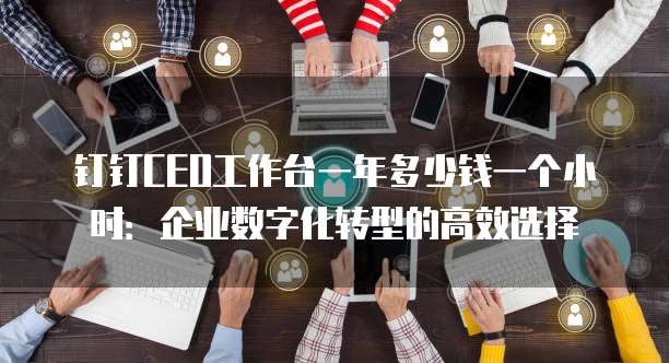钉钉CEO工作台一年多少钱一个小时:企业数字化转型的高效选择