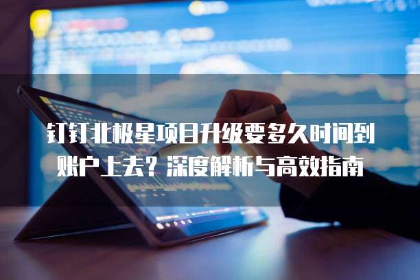 钉钉北极星项目升级要多久时间到账户上去?深度解析与高效指南