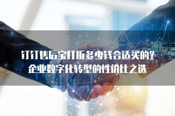 钉钉售后宝打折多少钱合适买的?企业数字化转型的性价比之选