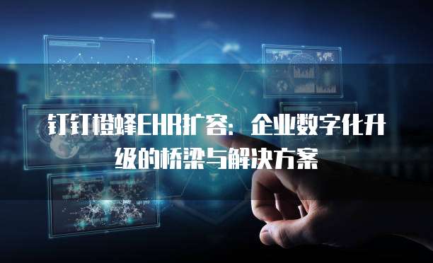 钉钉橙蜂EHR扩容:企业数字化升级的桥梁与解决方案