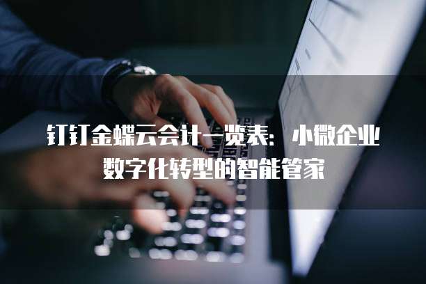 钉钉金蝶云会计一览表:小微企业数字化转型的智能管家