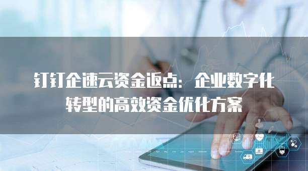 钉钉企速云资金返点:企业数字化转型的高效资金优化方案