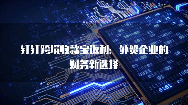钉钉跨境收款宝返利:外贸企业的财务新选择
