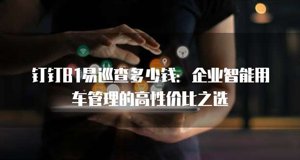 钉钉B1易巡查多少钱：企业智能用车管理的高性价比之选