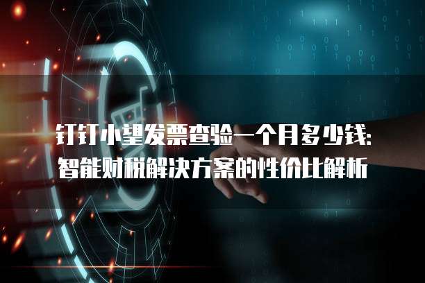 钉钉小望发票查验一个月多少钱:智能财税解决方案的性价比解析