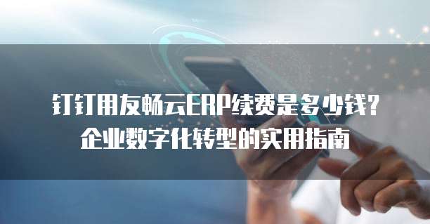 钉钉用友畅云ERP续费是多少钱?企业数字化转型的实用指南