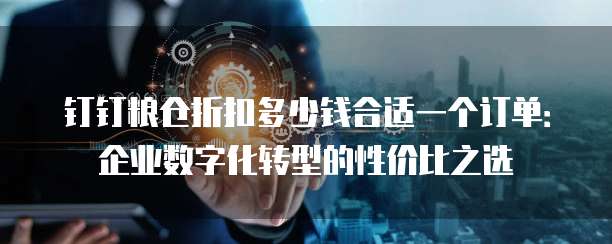 钉钉粮仓折扣多少钱合适一个订单:企业数字化转型的性价比之选