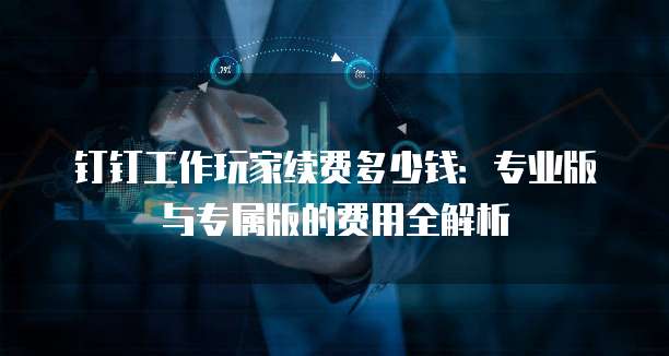 钉钉工作玩家续费多少钱:专业版与专属版的费用全解析