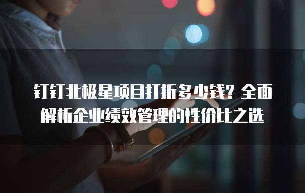 钉钉北极星项目打折多少钱?全面解析企业绩效管理的性价比之选